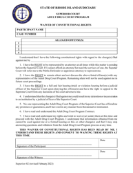 Document preview: Form Superior-82 Waiver of Constitutional Rights - Rhode Island