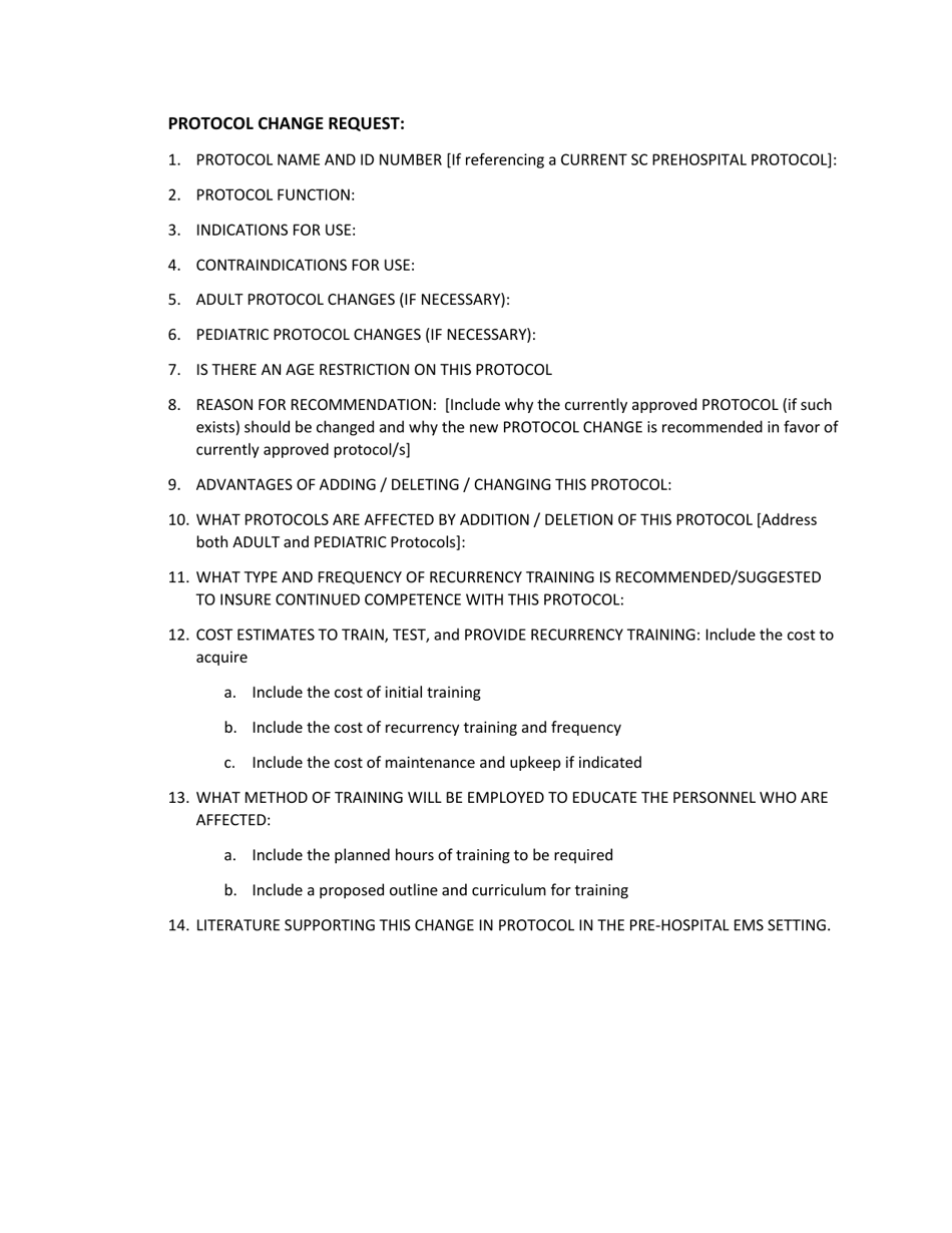 Sc EMS Request for Change Form - South Carolina, Page 4