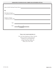 Form DTP-160 Driving School Application for Self-certification Program - New York, Page 6