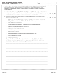 Form DTP-405 Online Pre-licensing Program Business Responsibility Questionnaire - New York, Page 3