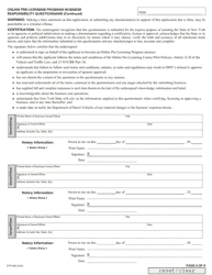 Form DTP-405 Online Pre-licensing Program Business Responsibility Questionnaire - New York, Page 6