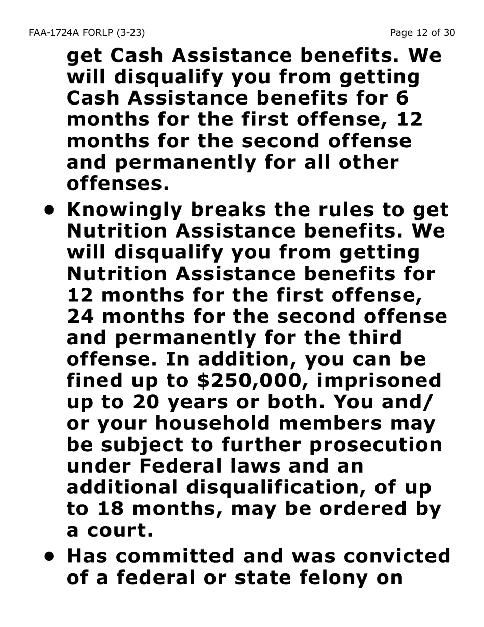 Form FAA-1724A-LP Application Signature Pages (Large Print) - Arizona, Page 12