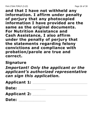 Form FAA-1724A-LP Application Signature Pages (Large Print) - Arizona, Page 26