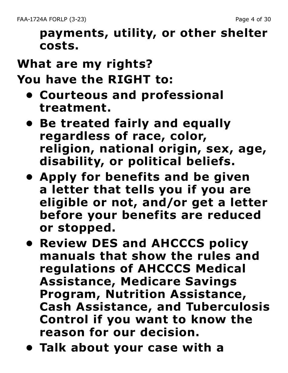Form FAA-1724A-LP Application Signature Pages (Large Print) - Arizona, Page 4