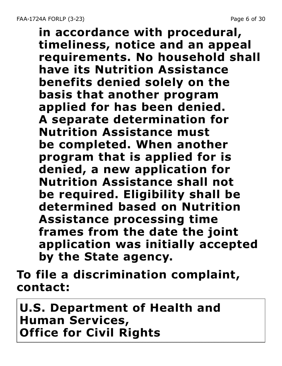 Form FAA-1724A-LP Application Signature Pages (Large Print) - Arizona, Page 6