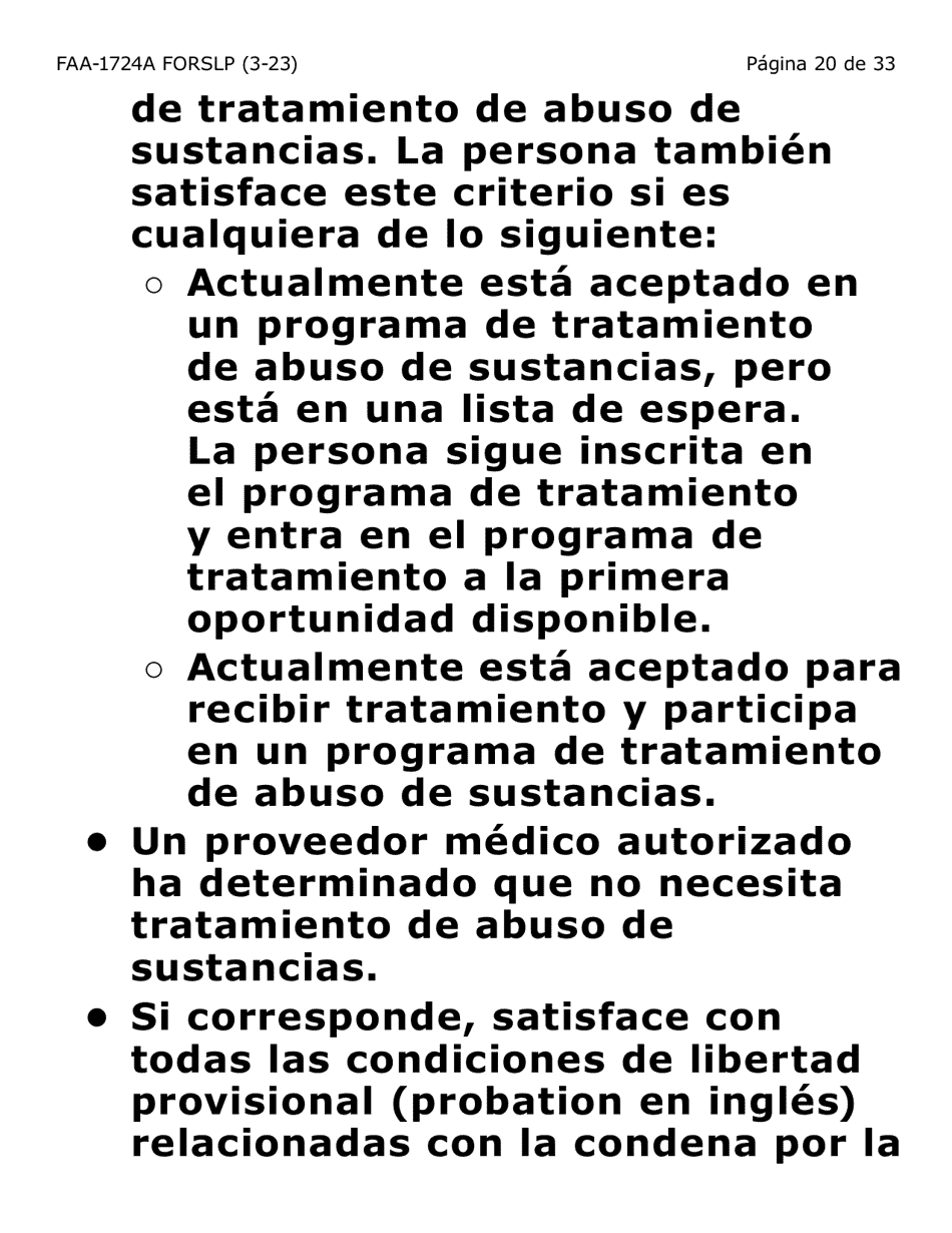 Formulario FAA-1724A-SLP Paginas De Firma De La Solicitud (Letra Grande) - Arizona (Spanish), Page 20