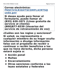 Formulario FAA-1724A-SLP Paginas De Firma De La Solicitud (Letra Grande) - Arizona (Spanish), Page 9