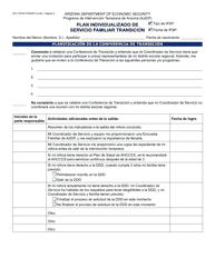 Formulario GCI-1021E-S Plan Individualizado De Servicio Familiar Transicion - Arizona (Spanish), Page 2