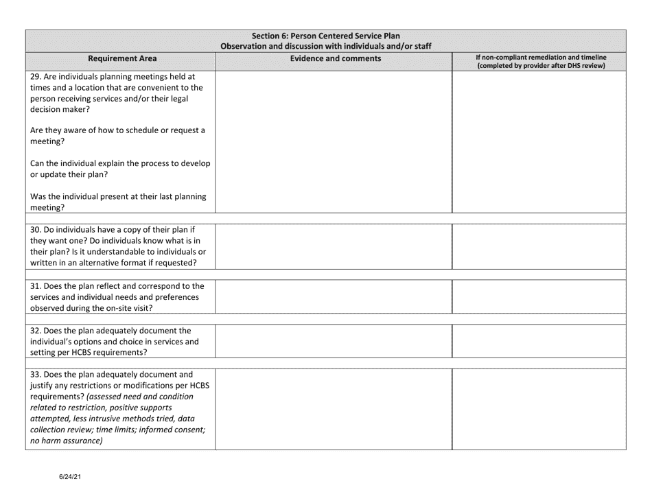 Home and Community Based (Hcb) Setting on-Site Visit Review for Heightened Scrutiny Settings 1915(I) - North Dakota, Page 10