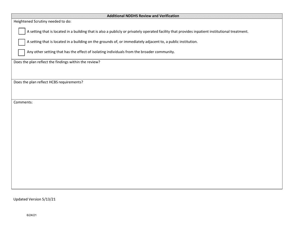 Home and Community Based (Hcb) Setting on-Site Visit Review for Heightened Scrutiny Settings 1915(I) - North Dakota, Page 12