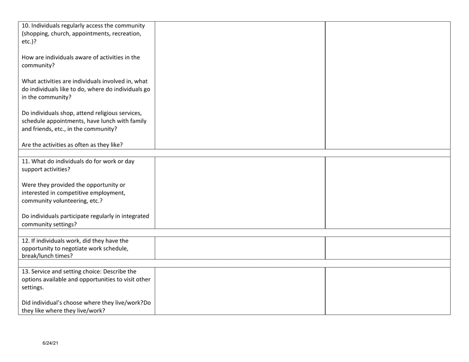 Home and Community Based (Hcb) Setting on-Site Visit Review for Heightened Scrutiny Settings 1915(I) - North Dakota, Page 5