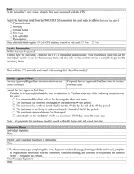 Form 4 1915(I) Community Transition Plan of Care and Request for Funds - North Dakota, Page 3