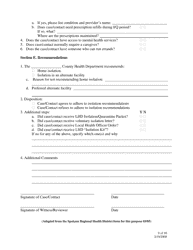 Home Isolation/Quarantine Assessment Tool - North Dakota, Page 9