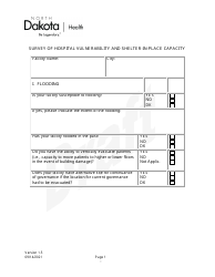 Survey of Hospital Vulnerability and Shelter-In-place Capacity - Draft - North Dakota