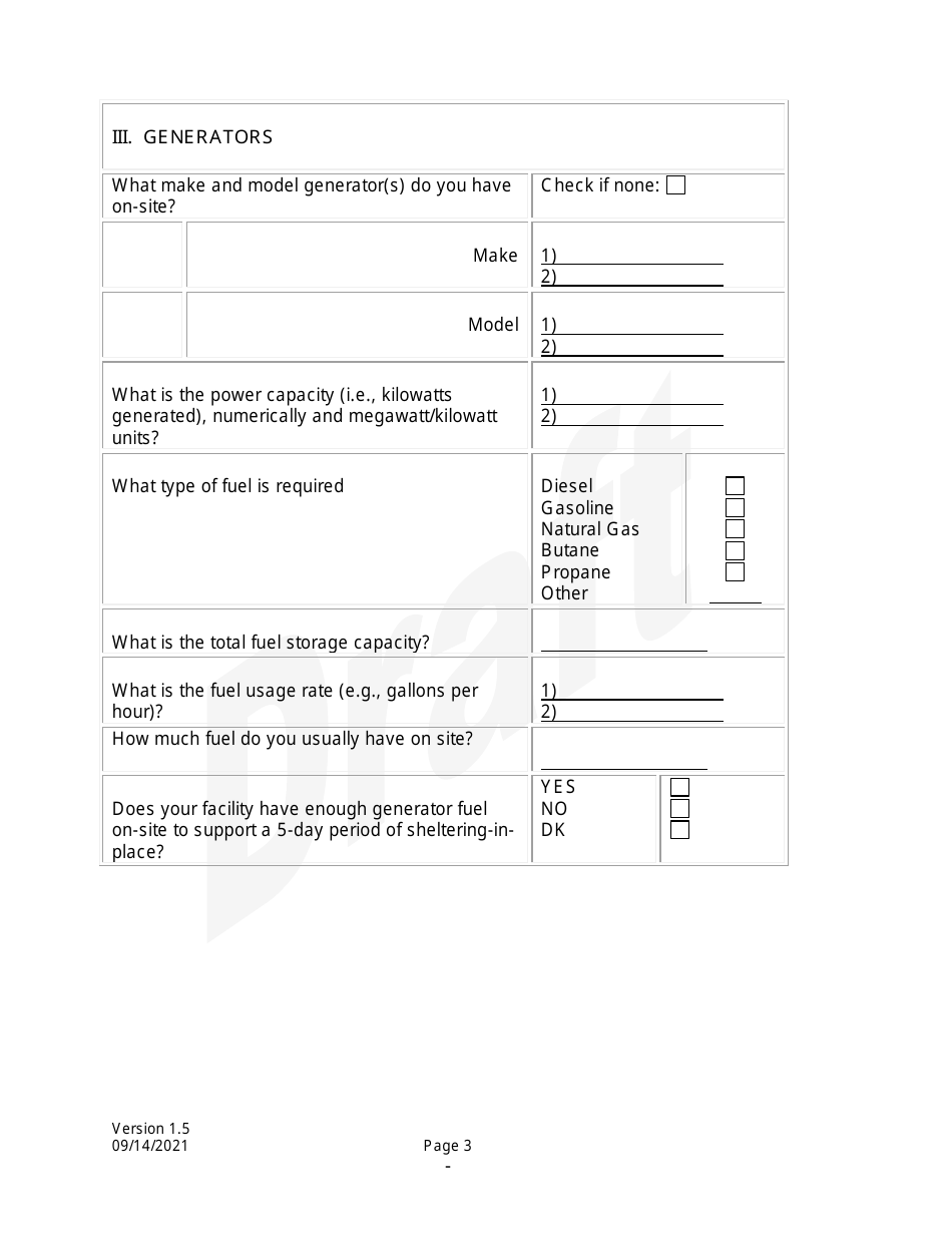 Survey of Hospital Vulnerability and Shelter-In-place Capacity - Draft - North Dakota, Page 3