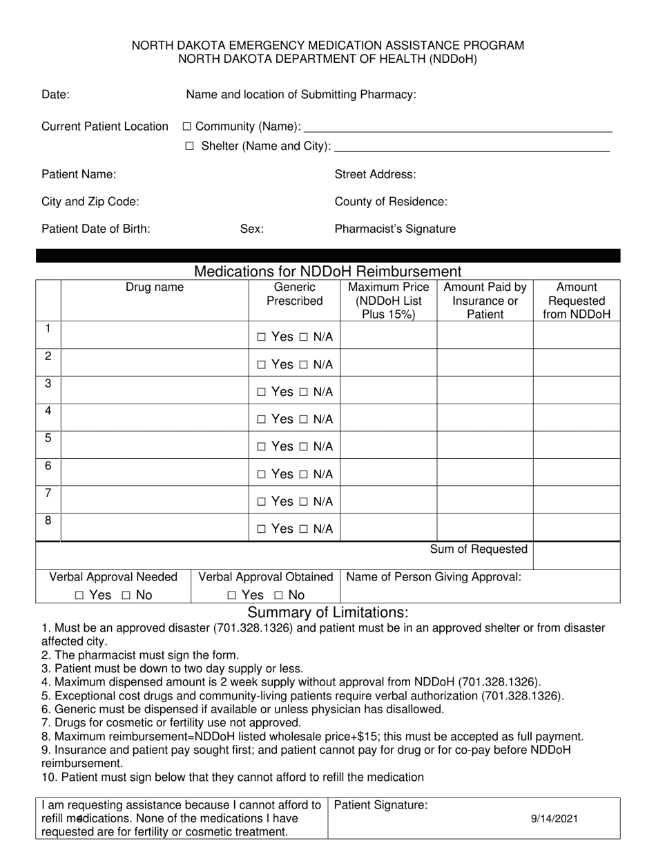 Summary of Approach to Medication Provision During a Disaster - North Dakota, Page 4