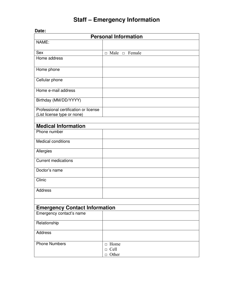 Attachment C Minimum Care Facility Concept of Operations Forms - North Dakota, Page 13