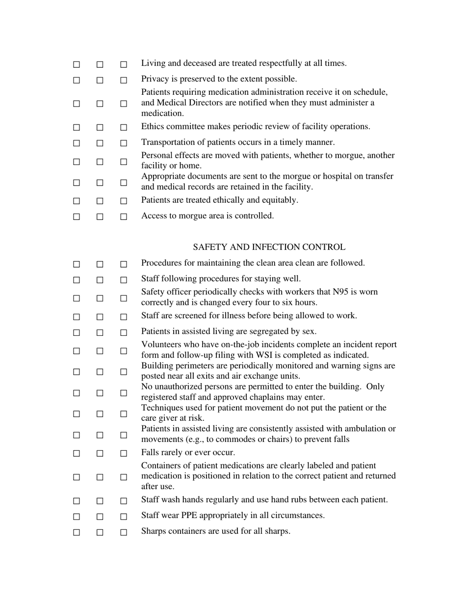 Attachment C Minimum Care Facility Concept of Operations Forms - North Dakota, Page 24