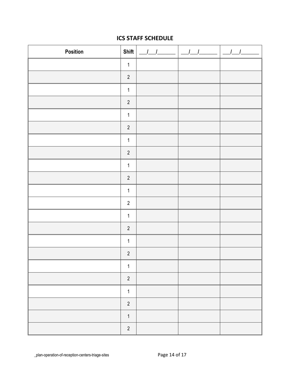 Plan Operation of Reception Centers - North Dakota, Page 14