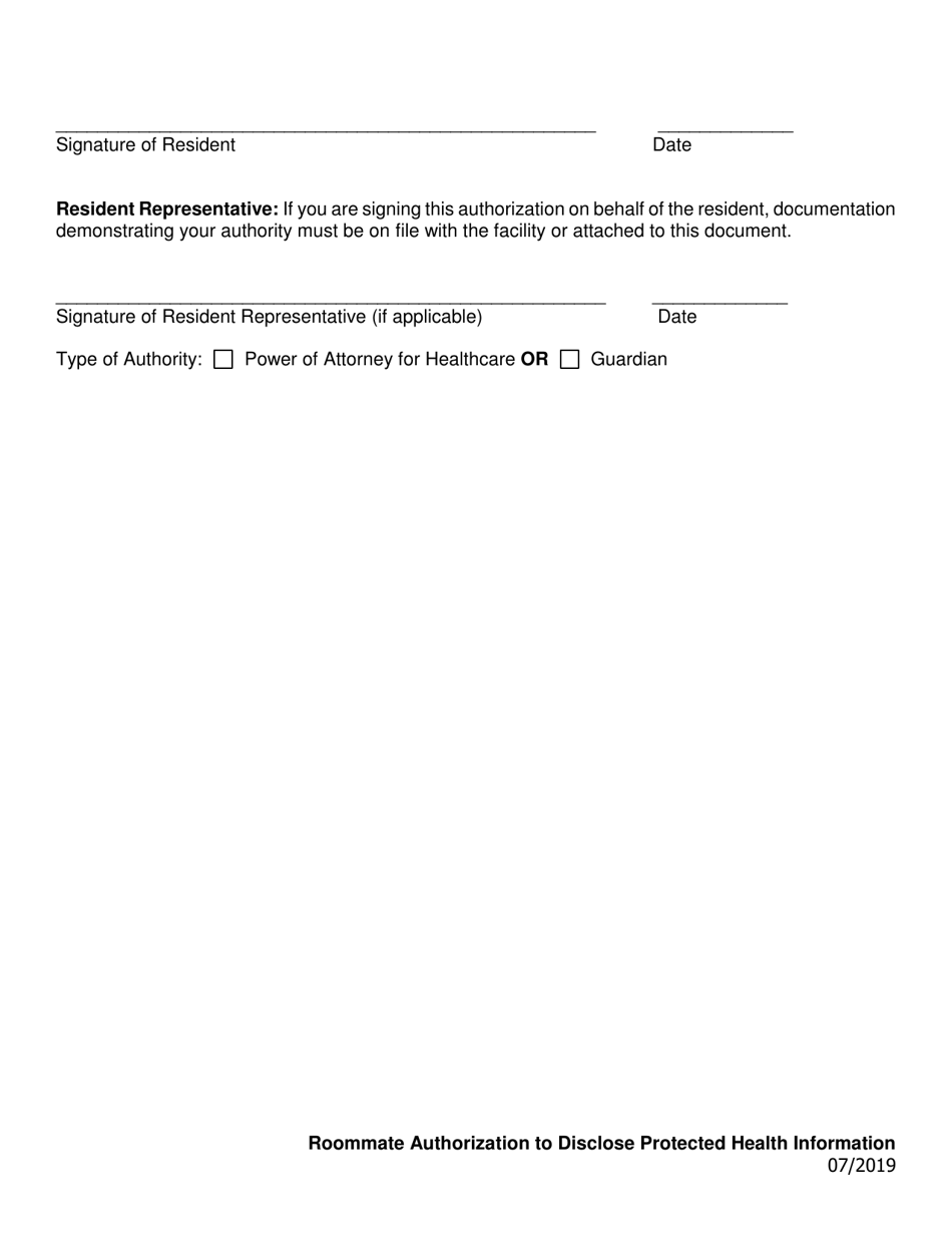 Roommate Authorization to Disclose Protected Health Information Authorized Electronic Monitoring Device - North Dakota, Page 2