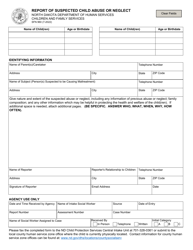 Document preview: Form SFN960 Report of Suspected Child Abuse or Neglect - North Dakota