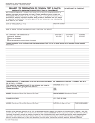 Form CMS-1763 Request for Termination of Premium Part a, Part B, or Part B Immunosuppressive Drug Coverage, Page 2