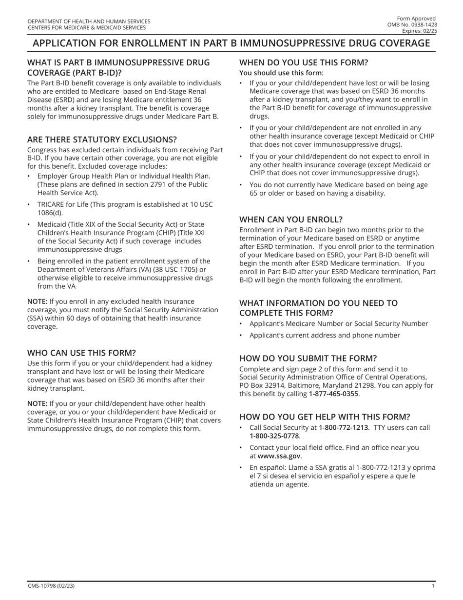 Cms 10882 Form.pdf Form CMS-10798 - Fill Out, Sign Online and Download Fillable PDF ...