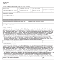 Form SFN548 Lifespan Respite Care Grant Respite Care Application - North Dakota, Page 3