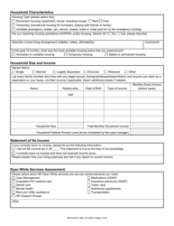 Form SFN54191 Nd Ryan White Part B Program Enrollment Application - North Dakota, Page 3