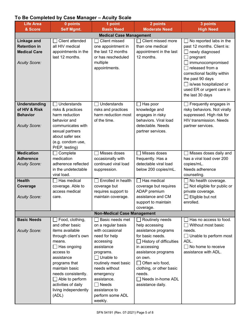 Form SFN54191 Nd Ryan White Part B Program Enrollment Application - North Dakota, Page 5