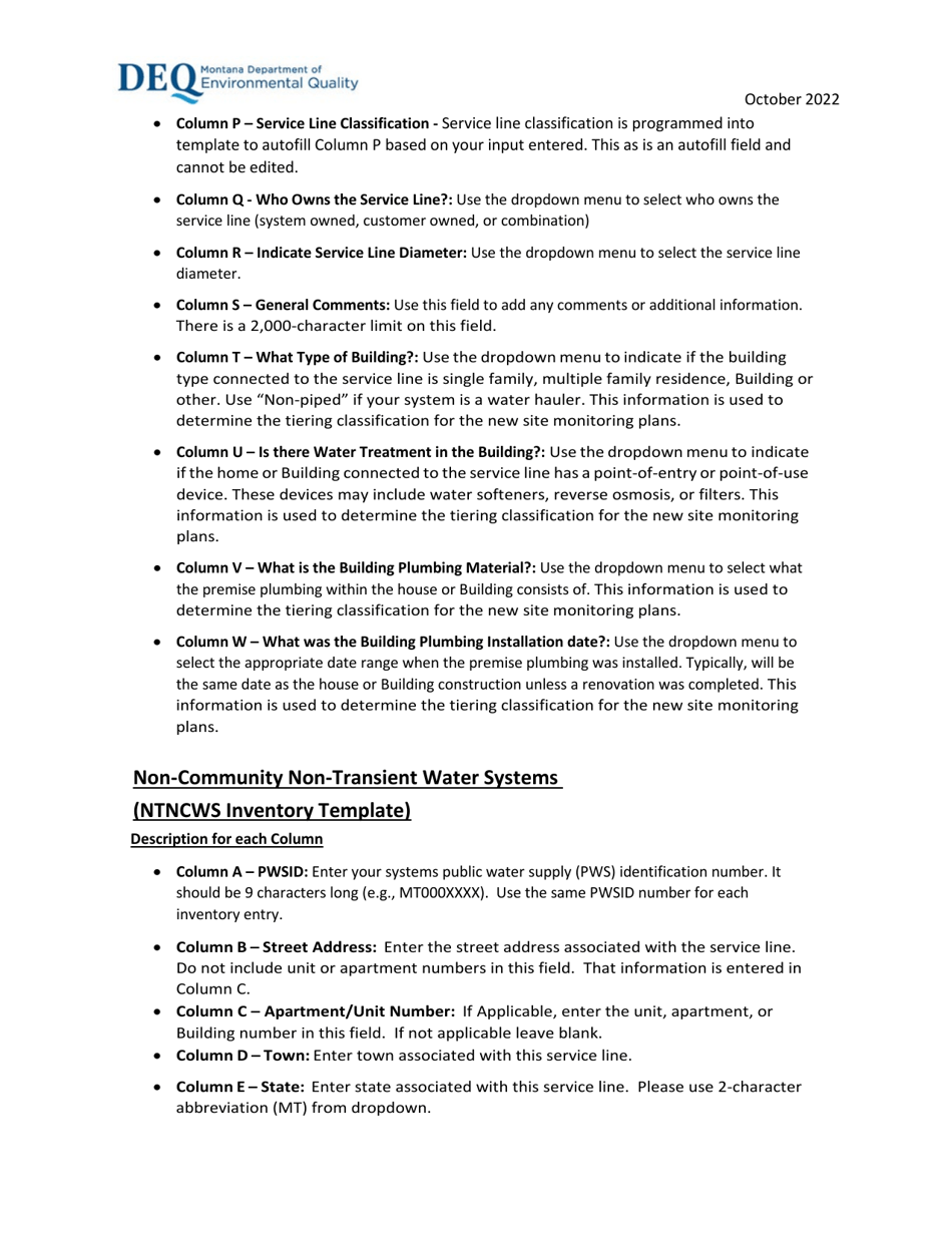 Download Instructions for Lcrr Lead Service Line Inventory Template PDF Download Instructions for Lcrr Lead Service Line Inventory Template PDF