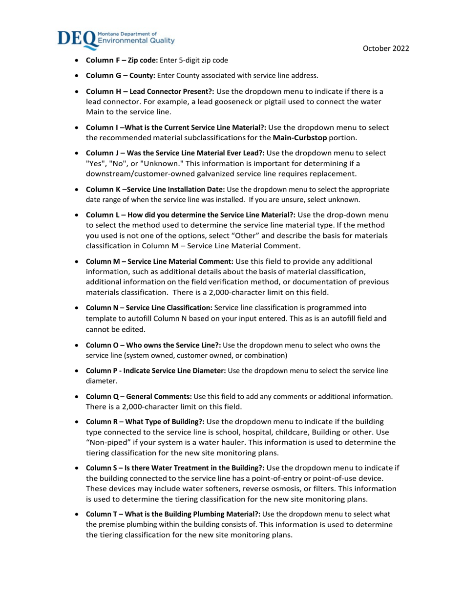 Download Instructions for Lcrr Lead Service Line Inventory Template PDF Download Instructions for Lcrr Lead Service Line Inventory Template PDF