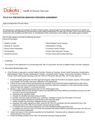 Title IV-E Prevention Services Provider Application - North Dakota, Page 3