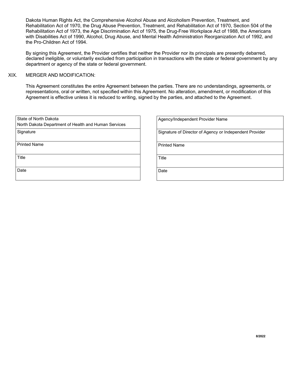 Title IV-E Prevention Services Provider Application - North Dakota, Page 8
