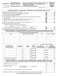Form 1041N Nebraska Fiduciary Income Tax Return for the Taxable Year January 1, 2022 Through December 31, 2022 or Other Taxable Year - Nebraska, Page 2