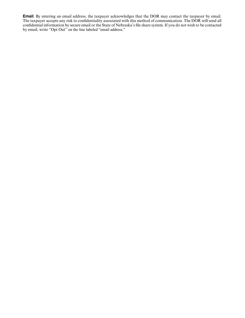 Form 7004N Application for Automatic Extension of Time to File Nebraska Corporation, Fiduciary, or Partnership Return - Nebraska, Page 3
