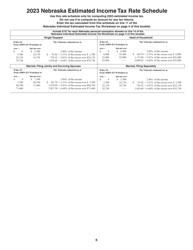 Form 1040N-ES Nebraska Individual Estimated Income Tax - Nebraska, Page 6
