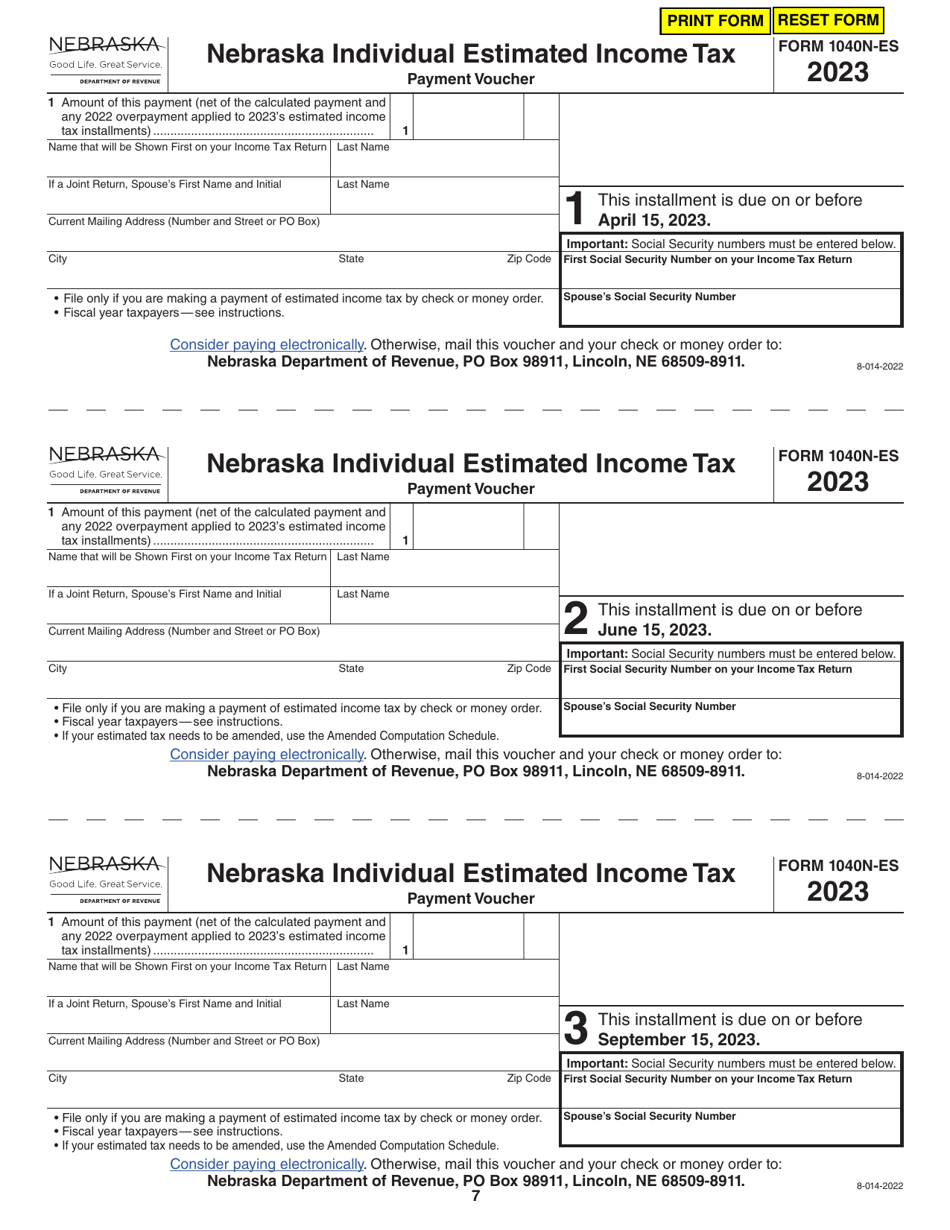 Form 1040N-ES - 2023 - Fill Out, Sign Online And Download Fillable PDF ...