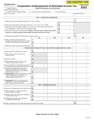 Form 2220N Corporation Underpayment of Estimated Income Tax - Nebraska