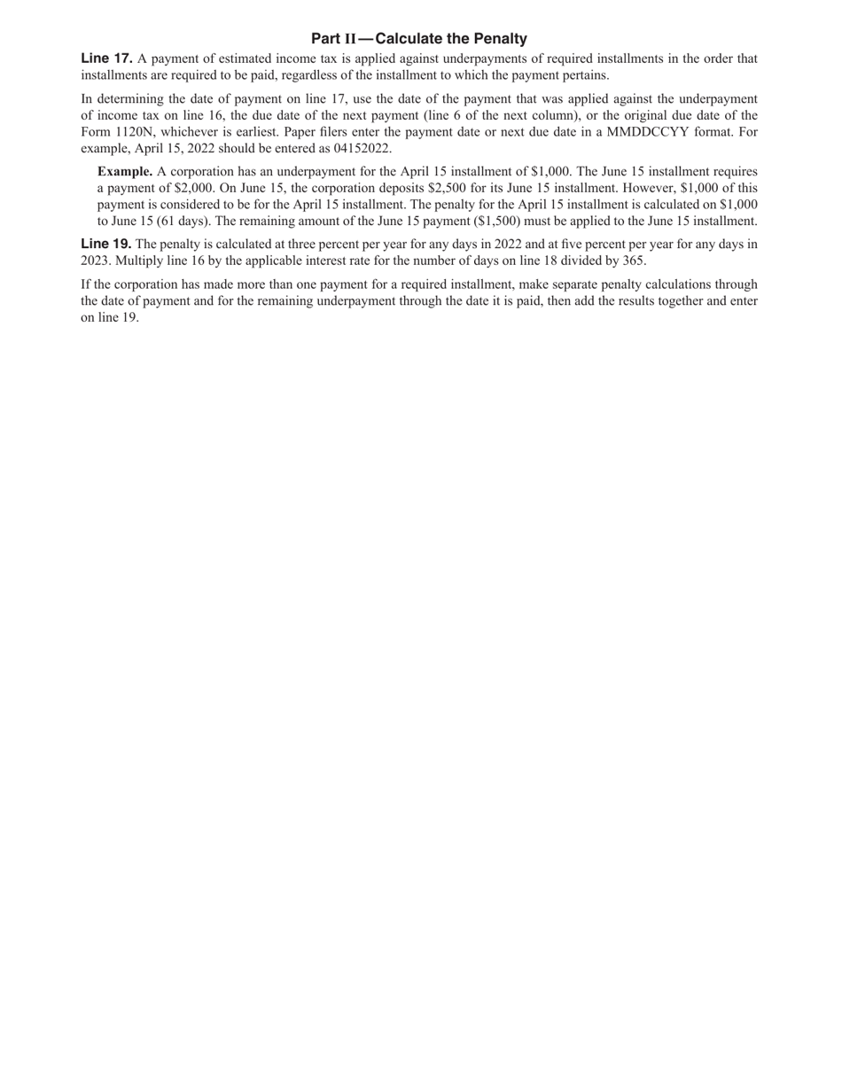 Form 2220N Corporation Underpayment of Estimated Income Tax - Nebraska, Page 3