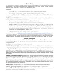 Nebraska Corporation Net Operating Loss Worksheet - Nebraska, Page 2