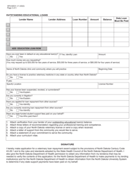 Form SFN60531 Veterinarian Loan Repayment Application - North Dakota, Page 2