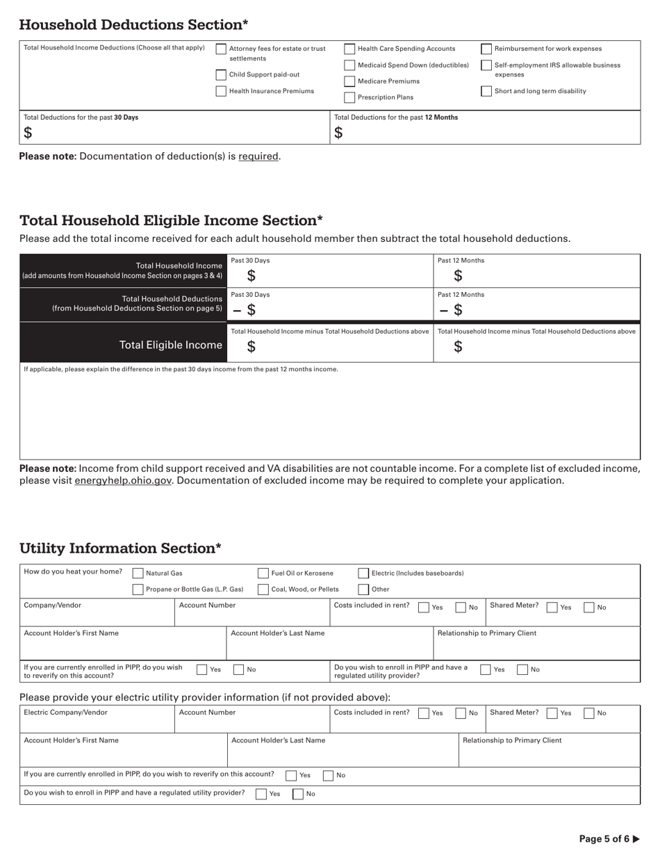 2023 Ohio Energy Assistance Programs Application Fill Out Sign Online And Download Pdf 2875