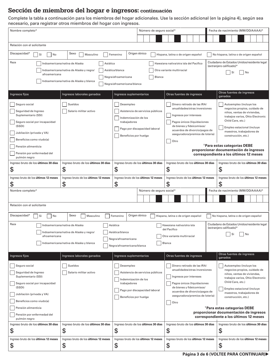 Solicitud Para Los Programas De Asistencia De Energia - Ohio (Spanish), Page 5