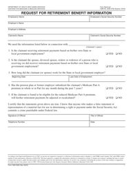 Form CMS-R285 Request for Retirement Benefit Information