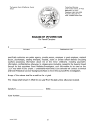 Child Custody Evaluation Questionnaire - County of Kern, California, Page 15