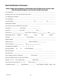 Child Custody Evaluation Questionnaire - County of Kern, California, Page 16
