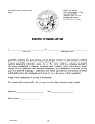 Child Custody Evaluation Questionnaire - County of Kern, California, Page 19