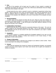 Child Custody Evaluation Questionnaire - County of Kern, California, Page 3