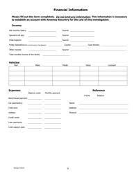 Child Custody Evaluation Questionnaire - County of Kern, California, Page 6